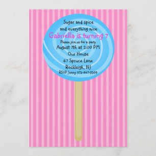 Invitación al cumpleaños de los Chicas Lollipop ro