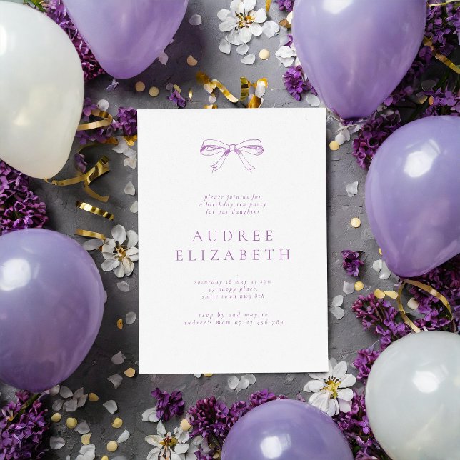 Invitación al cumpleaños de los Chicas Purple Vint (Subido por el creador)