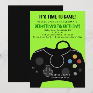 Invitación al cumpleaños de los chicos del videoju