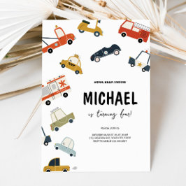 Invitación al cumpleaños de los coches de la ciuda