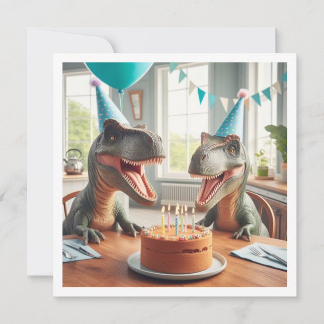 Invitación al cumpleaños de los dinosaurios, anima (Anverso)