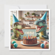 Invitación al cumpleaños de los dinosaurios, anima