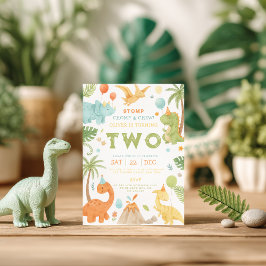 Invitación al cumpleaños de los dinosaurios azules