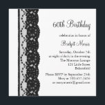 Invitación al cumpleaños de los encajes franceses<br><div class="desc">Una de las tendencias más recientes en moda y diseño es el encaje y se ilustra aquí de una manera moda,  nueva y moderna. Se muestra en el documento básico; sin embargo,  recomiendo el peso y la textura del papel de lino.</div>