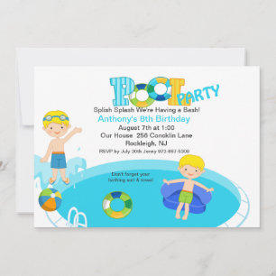 Invitación al cumpleaños de los Fiestas de la pisc