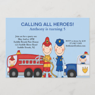 Invitación al cumpleaños de los héroes del rescate