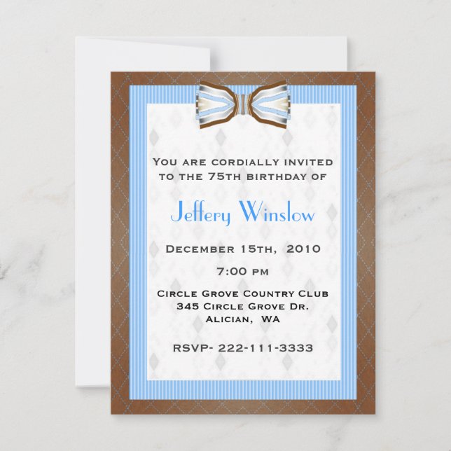 Invitación al cumpleaños de los hombres (Anverso)