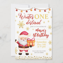 Invitación al cumpleaños de los Navidades de Santa