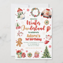 Invitación al cumpleaños de los Navidades rojos de