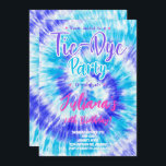 Invitación al cumpleaños de los niños de Blue Tied<br><div class="desc">Invitación de cumpleaños a los niños con tinte azul, invitación a tiedye, invitación a tinte de tie, invitación de cumpleaños a tie dye, invitación a tinte digital, invitación a tiedye digital, descarga instantánea de invitación a tiedye, invitación a fiesta de tinte de tie, invitación a Fiesta de tinte de tie,...</div>