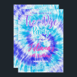 Invitación al cumpleaños de los niños de Blue Tied<br><div class="desc">Invitación de cumpleaños a los niños con tinte azul, invitación a tiedye, invitación a tinte de tie, invitación de cumpleaños a tie dye, invitación a tinte digital, invitación a tiedye digital, descarga instantánea de invitación a tiedye, invitación a fiesta de tinte de tie, invitación a Fiesta de tinte de tie,...</div>