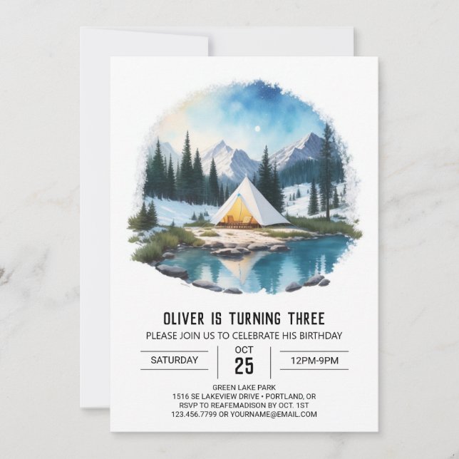 Invitación al cumpleaños de los niños de Forest Ex (Anverso)