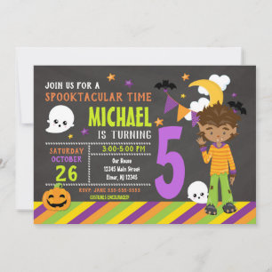 Invitación al cumpleaños de los niños de Halloween