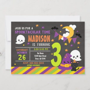 Invitación al cumpleaños de los niños de Halloween