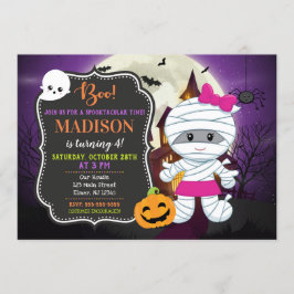 Invitación al cumpleaños de los niños de Halloween