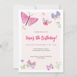 Invitación al cumpleaños de los niños de la maripo