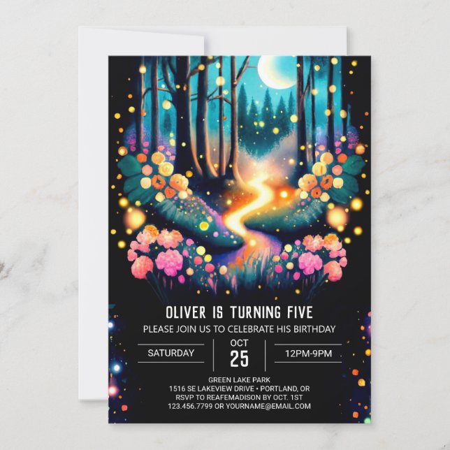 Invitación al cumpleaños de los niños de las lucié (Anverso)