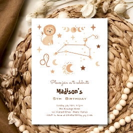 Invitación al cumpleaños de los niños de Leo zodia