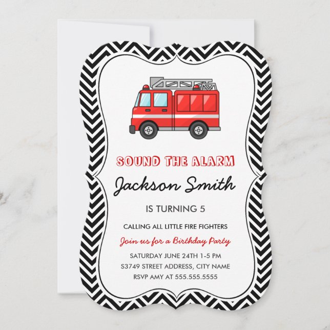 Invitación al cumpleaños de los niños de los camio (Anverso)