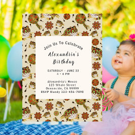 Invitación al cumpleaños de los niños de rana de S