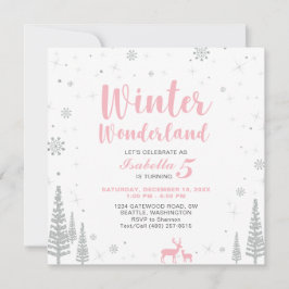 Invitación al cumpleaños de los niños de Winter Wo