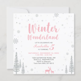 Invitación al cumpleaños de los niños de Winter Wo