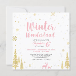 Invitación al cumpleaños de los niños de Winter Wo