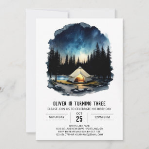 Invitación al cumpleaños de los niños de Woodland 