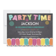 Invitación al cumpleaños de los niños - Hora del F