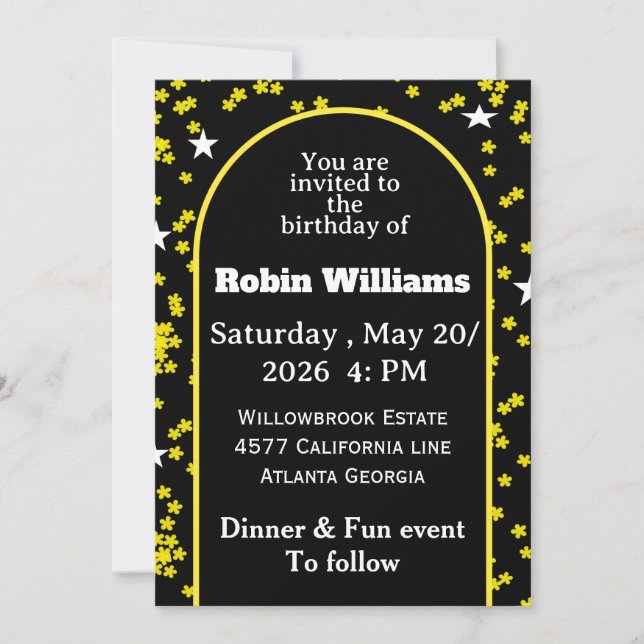 Invitación al cumpleaños de los niños personalizab (Anverso)