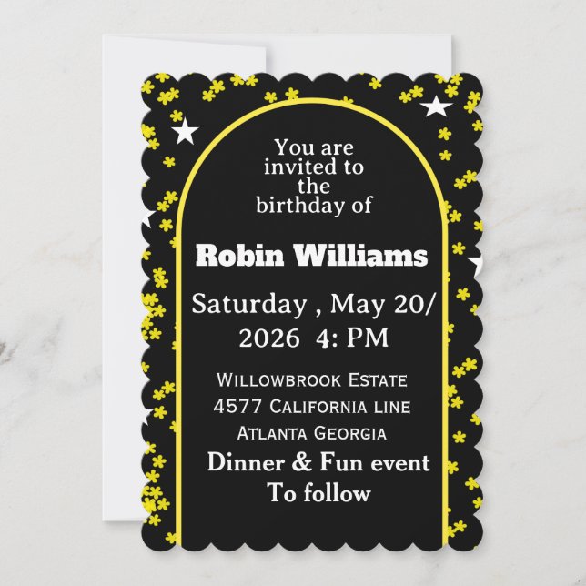 Invitación al cumpleaños de los niños personalizab (Anverso)