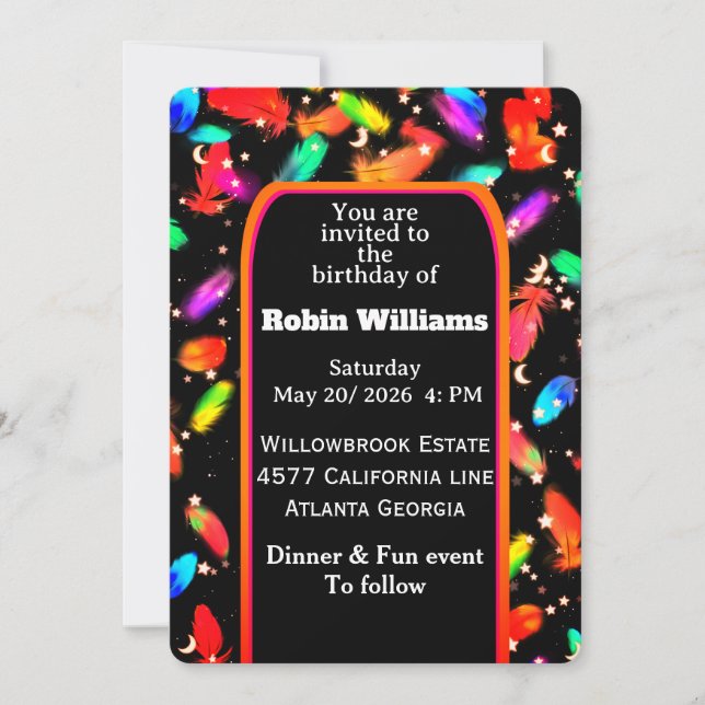 Invitación al cumpleaños de los niños personalizab (Anverso)