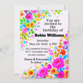 Invitación al cumpleaños de los niños personalizab