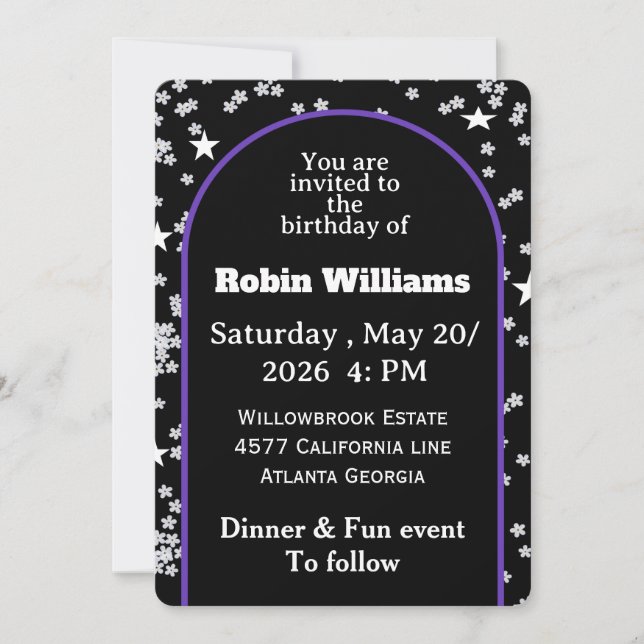 Invitación al cumpleaños de los niños personalizab (Anverso)