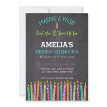 Invitación al cumpleaños de los niños (Velas)
