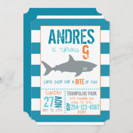 Invitación al cumpleaños de los tiburones