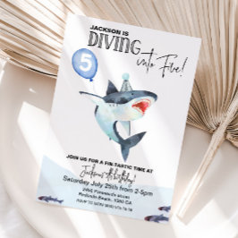 Invitación al cumpleaños de los tiburones - bucear
