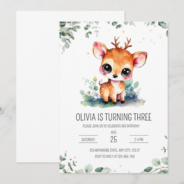 Invitación al cumpleaños de los venados, cumpleaño (Anverso / Reverso)