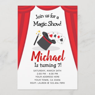 Invitación al cumpleaños de Magic Show