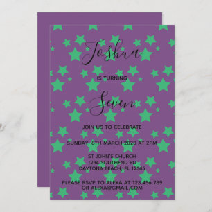 Invitación al cumpleaños de Magic Star Green