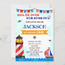 Invitación al cumpleaños de marinero Niño fiesta d