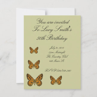 Invitación al cumpleaños de Mariposa