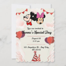 Invitación al cumpleaños de Mickey Kids