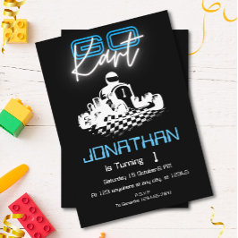 Invitación al cumpleaños de Neon Go-Kart