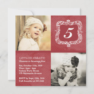 Invitación al cumpleaños de niñas pequeñas cute vi