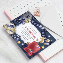 Invitación al cumpleaños de niños de la noche de p