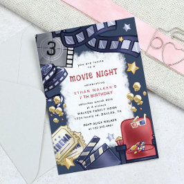 Invitación al cumpleaños de niños de la noche de p