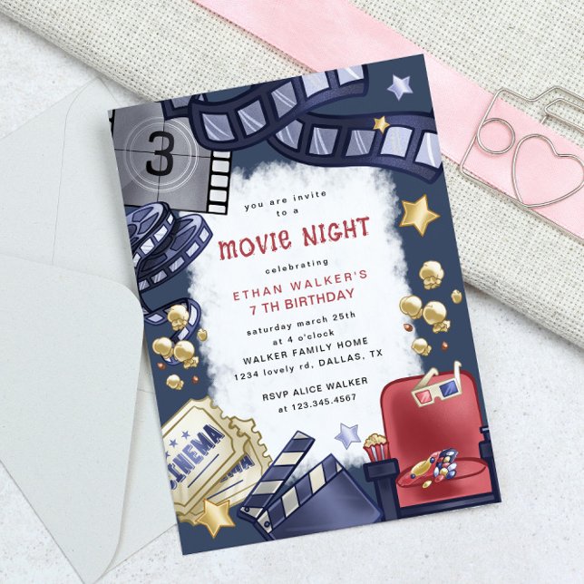 Invitación al cumpleaños de niños de la noche de p (Subido por el creador)