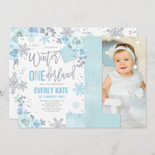 Invitación al cumpleaños de ONE-derland en inviern