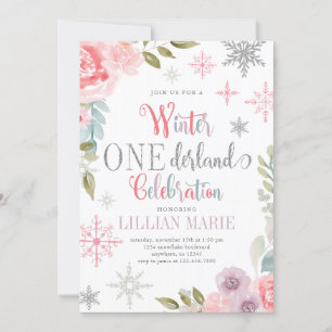Invitación al cumpleaños de Onederland en invierno